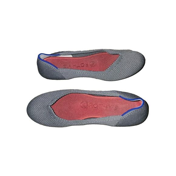 Rothy’s Pebble Grey Slip On Round Toe Flat Shoes Women’s Size 6.5 - Picture 1 of 10